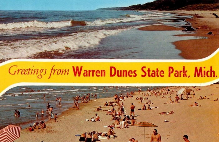 Warren Dunes State Park - Postcards Over The Years (newer photo)